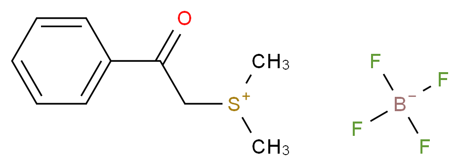 Dimethylphenacylsulphonium tetrafluoroborate 98%_分子结构_CAS_24806-57-3)