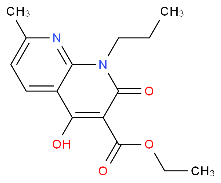 Ethyl 4-hydroxy-7-methyl-2-oxo-1-propyl-1,2-dihydro-1,8-naphthyridine-3-carboxylate_分子结构_CAS_76336-00-0)
