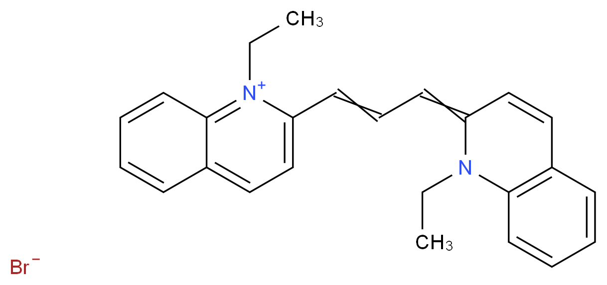 1,1'-DIETHYL-2,2'-CARBOCYANINE BROMIDE_分子结构_CAS_2670-67-9)