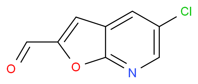 5-Chlorofuro[2,3-b]pyridine-2-carbaldehyde_分子结构_CAS_)