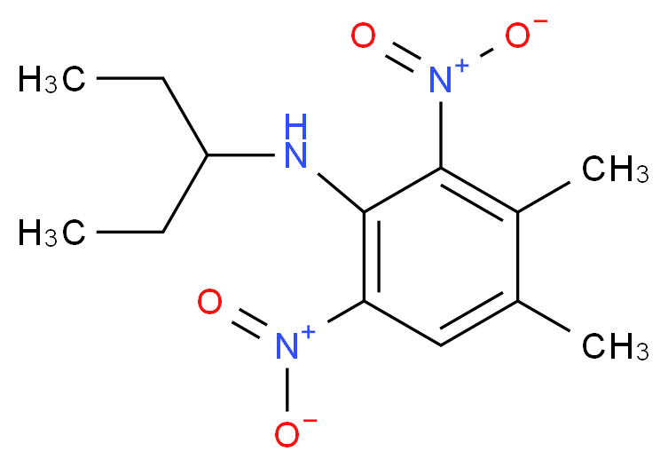 二甲戊乐灵 溶液_分子结构_CAS_40487-42-1)