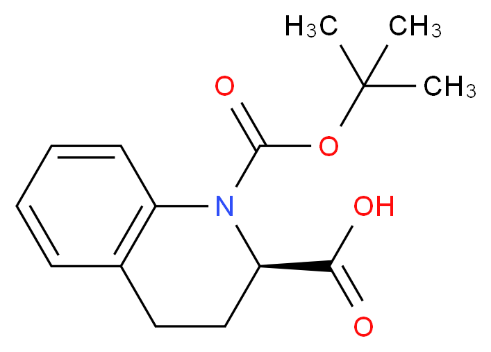 D-1-BOC-1,2,3,4-TETRAHYDRO-QUINOLINE-2-CARBOXYLIC ACID_分子结构_CAS_1187931-75-4)