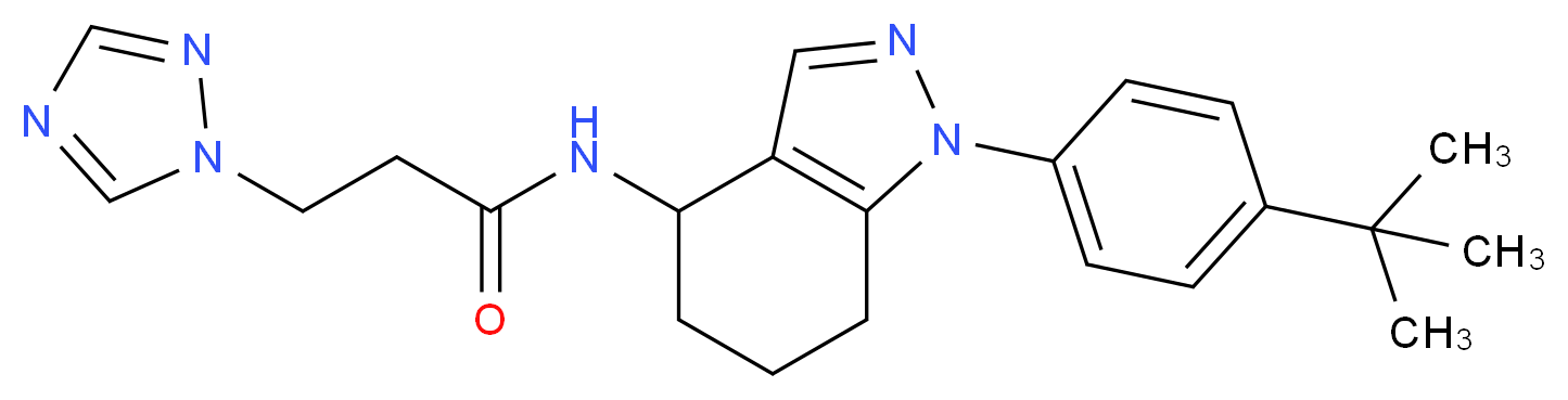N-[1-(4-tert-butylphenyl)-4,5,6,7-tetrahydro-1H-indazol-4-yl]-3-(1H-1,2,4-triazol-1-yl)propanamide_分子结构_CAS_)