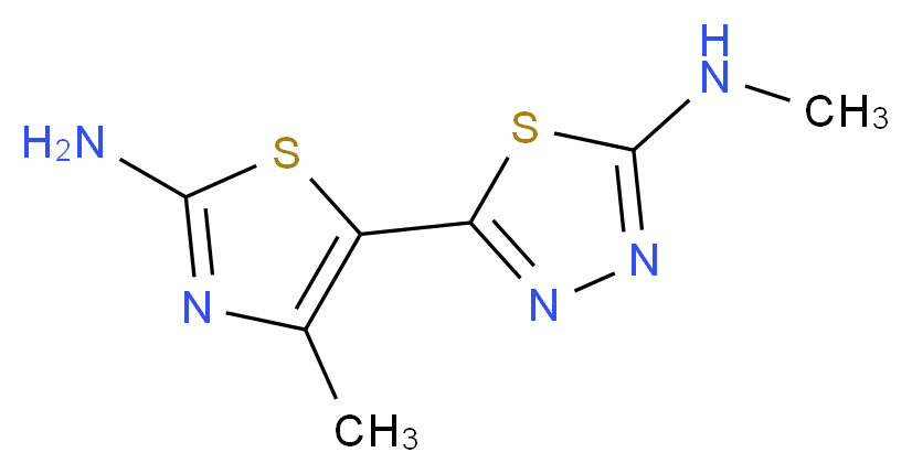5-(2-amino-4-methyl-1,3-thiazol-5-yl)-N-methyl-1,3,4-thiadiazol-2-amine_分子结构_CAS_637326-90-0)