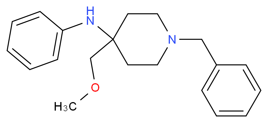 1-Benzyl-4-phenylamino-4-(methoxymethyl)piperidine_分子结构_CAS_61380-02-7)