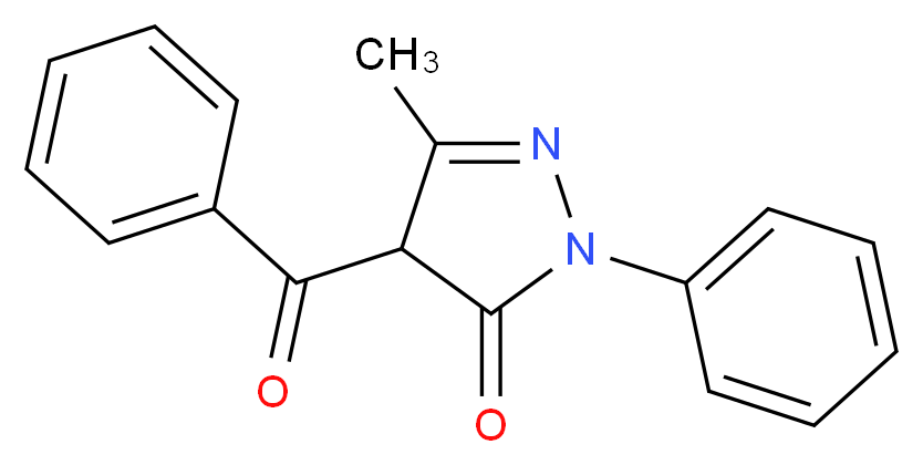 4-苯甲酰基-3-甲基-1-苯基-2-吡唑-5-酮_分子结构_CAS_4551-69-3)