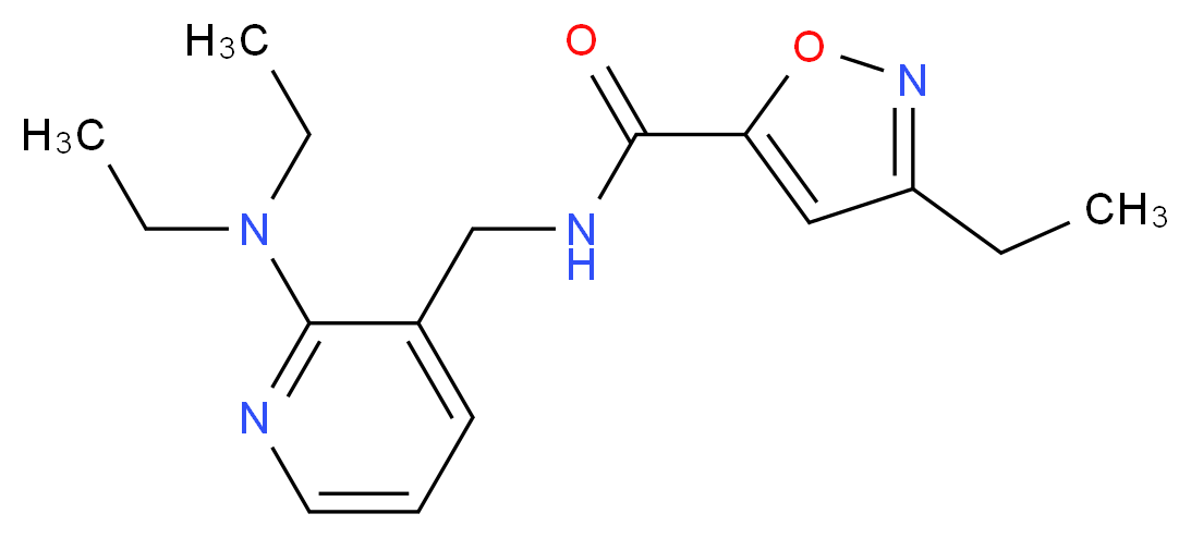 N-{[2-(diethylamino)-3-pyridinyl]methyl}-3-ethyl-5-isoxazolecarboxamide_分子结构_CAS_)