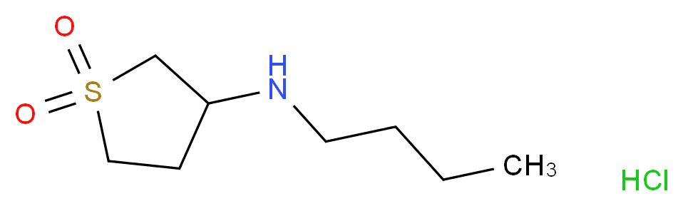 3-(butylamino)-1λ<sup>6</sup>-thiolane-1,1-dione hydrochloride_分子结构_CAS_5553-21-9
