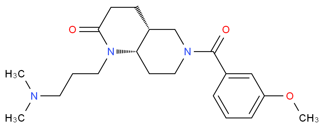 (4aR*,8aS*)-1-[3-(dimethylamino)propyl]-6-(3-methoxybenzoyl)octahydro-1,6-naphthyridin-2(1H)-one_分子结构_CAS_)