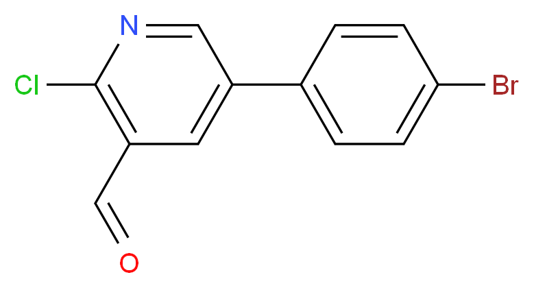 5-(4-溴苯基)-2-氯吡啶-3-甲醛_分子结构_CAS_1119449-39-6)