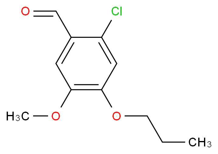 2-chloro-5-methoxy-4-propoxybenzaldehyde_分子结构_CAS_832677-76-6)