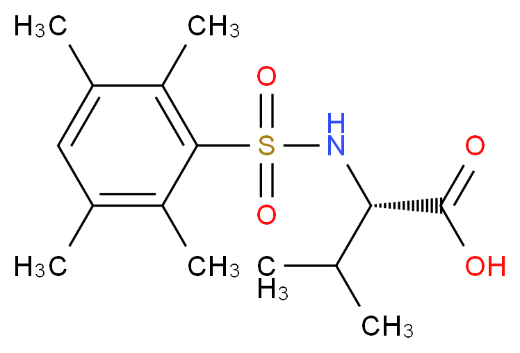 N-(2,3,5,6-四甲基苯基磺酰基)缬氨酸_分子结构_CAS_1009595-18-9)