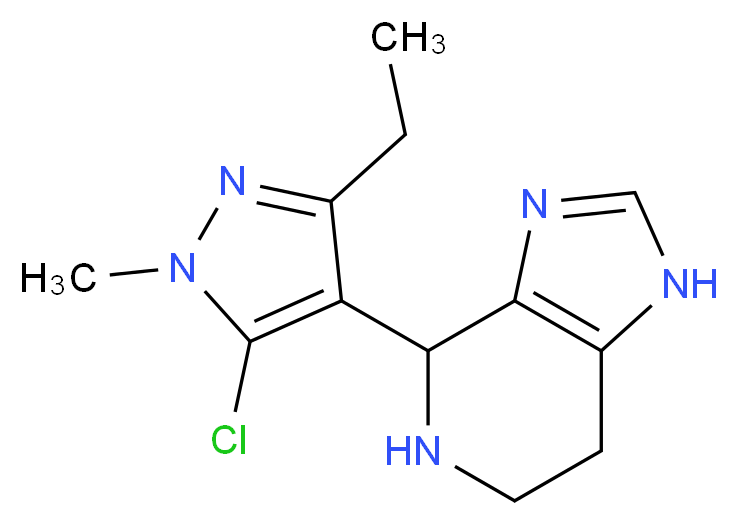 4-(5-chloro-3-ethyl-1-methyl-1H-pyrazol-4-yl)-4,5,6,7-tetrahydro-1H-imidazo[4,5-c]pyridine_分子结构_CAS_)