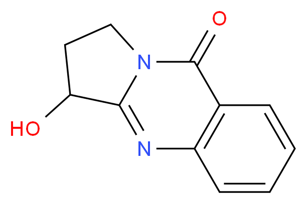 3-hydroxy-1H,2H,3H,9H-pyrrolo[2,1-b]quinazolin-9-one_分子结构_CAS_486-64-6