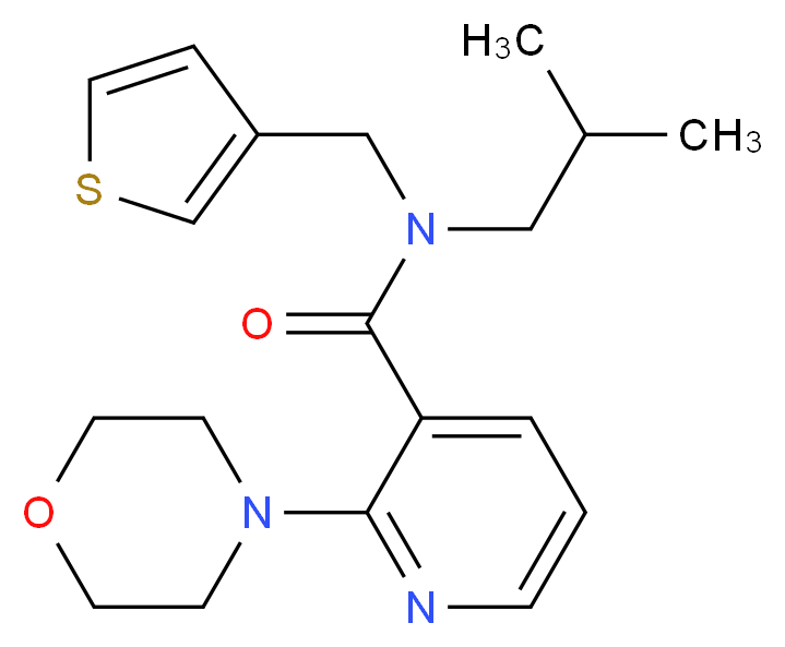 N-isobutyl-2-morpholin-4-yl-N-(3-thienylmethyl)nicotinamide_分子结构_CAS_)