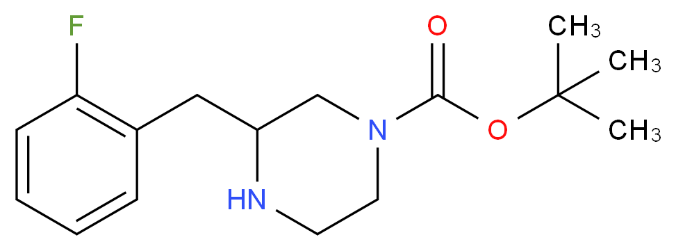 3-(2-FLUORO-BENZYL)-PIPERAZINE-1-CARBOXYLIC ACID TERT-BUTYL ESTER_分子结构_CAS_)