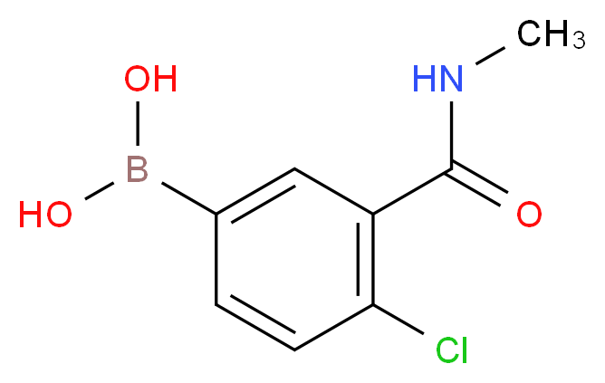 4-CHLORO-3-(N-METHYLCARBAMOYL)PHENYLBORONIC ACID_分子结构_CAS_871332-65-9)