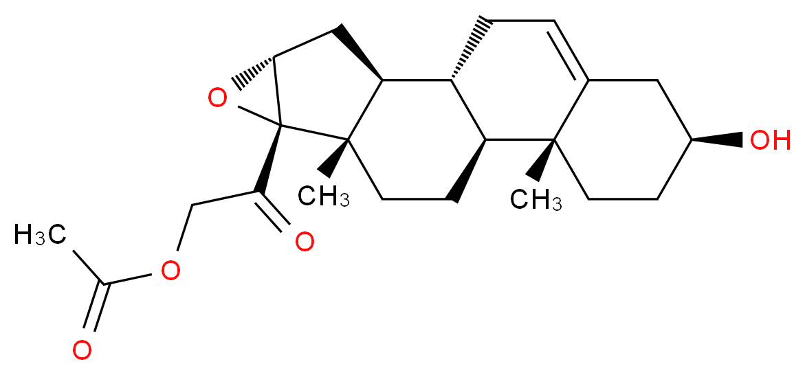 16,17-Epoxy-21-acetoxypregnenolone_分子结构_CAS_28444-97-5)