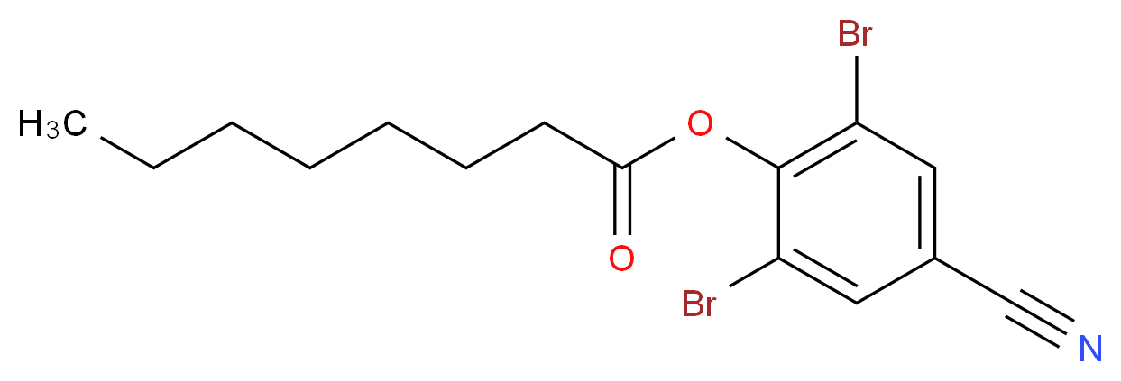 2,6-dibromo-4-cyanophenyl octanoate_分子结构_CAS_1689-99-2