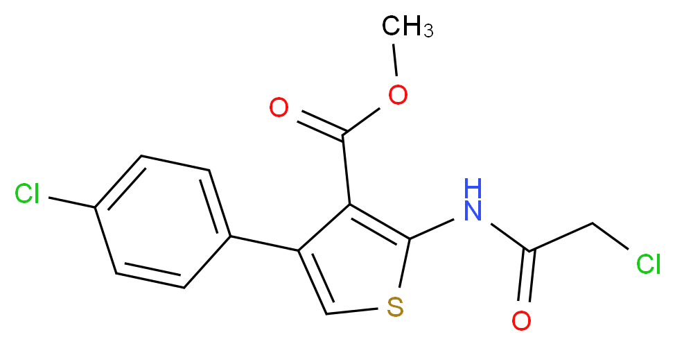 Methyl 2-[(chloroacetyl)amino]-4-(4-chlorophenyl)-thiophene-3-carboxylate_分子结构_CAS_)