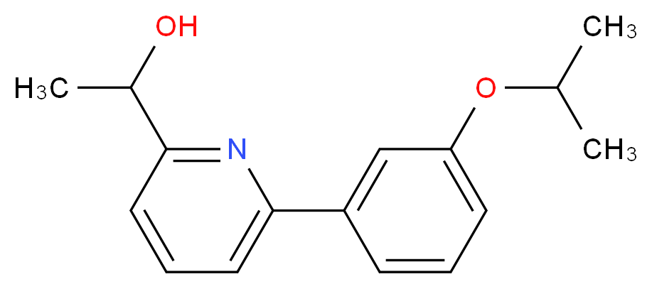 1-[6-(3-isopropoxyphenyl)pyridin-2-yl]ethanol_分子结构_CAS_)