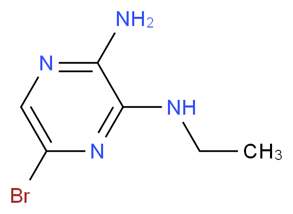 2-Amino-5-bromo-3-(ethylamino)pyrazine_分子结构_CAS_117719-10-5)