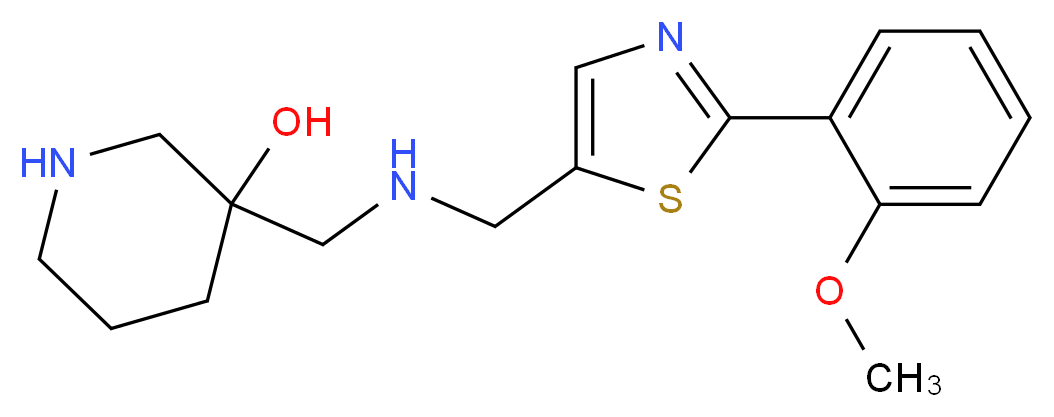 3-[({[2-(2-methoxyphenyl)-1,3-thiazol-5-yl]methyl}amino)methyl]piperidin-3-ol_分子结构_CAS_)
