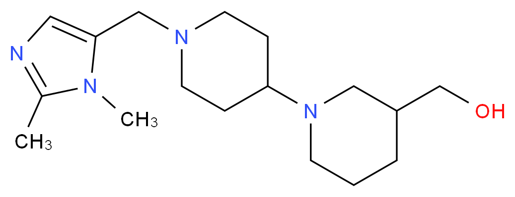 {1'-[(1,2-dimethyl-1H-imidazol-5-yl)methyl]-1,4'-bipiperidin-3-yl}methanol_分子结构_CAS_)