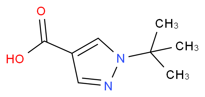 1-tert-butyl-1H-pyrazole-4-carboxylic acid_分子结构_CAS_950858-65-8)