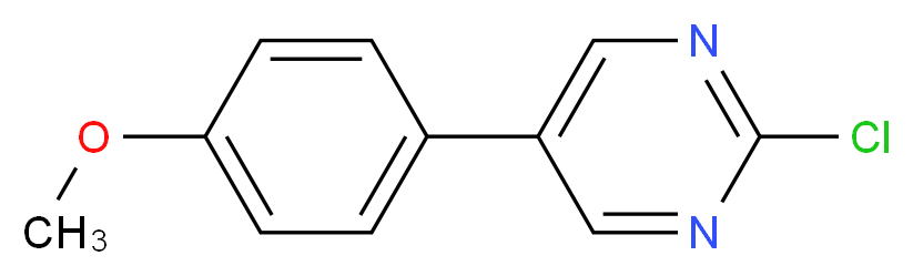 2-chloro-5-(4-methoxyphenyl)pyrimidine_分子结构_CAS_27794-03-2