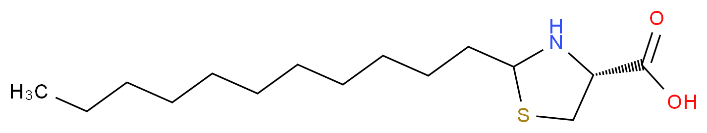 (4R)-2-Undecyl-4-thiazolidinecarboxylic acid_分子结构_CAS_298186-80-8)