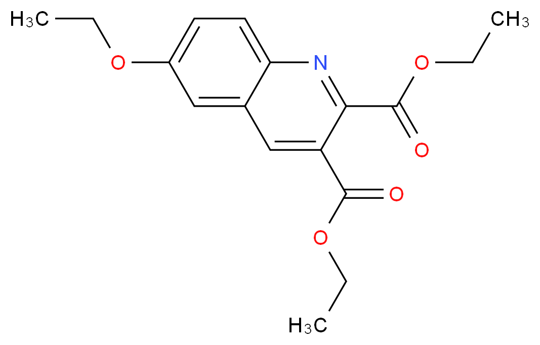 6-ETHOXYQUINOLINE-2,3-DICARBOXYLIC ACID DIETHYL ESTER_分子结构_CAS_948289-80-3)