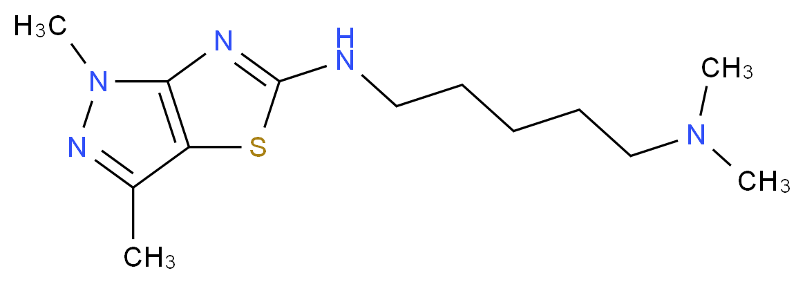 N'-(1,3-dimethyl-1H-pyrazolo[3,4-d][1,3]thiazol-5-yl)-N,N-dimethylpentane-1,5-diamine_分子结构_CAS_)