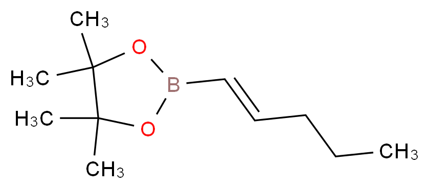 4,4,5,5-tetramethyl-2-[(1E)-pent-1-en-1-yl]-1,3,2-dioxaborolane_分子结构_CAS_161395-96-6