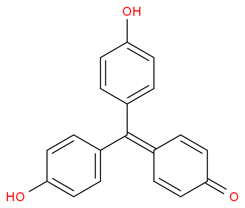 4-[bis(4-hydroxyphenyl)methylidene]cyclohexa-2,5-dien-1-one_分子结构_CAS_603-45-2