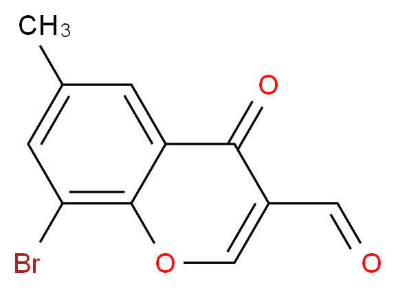 8-Bromo-6-methyl-4-oxo-4H-chromene-3-carbaldehyde_分子结构_CAS_)