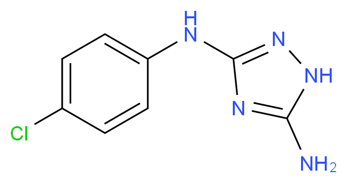 N~3~-(4-chlorophenyl)-1H-1,2,4-triazole-3,5-diamine_分子结构_CAS_)