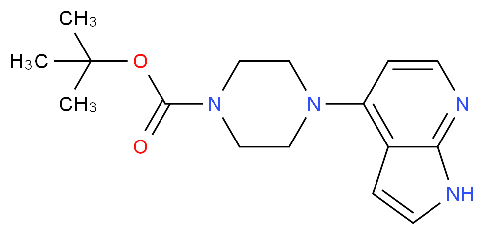 tert-Butyl 4-(1H-pyrrolo[2,3-b]pyridin-4-yl)-piperazine-1-carboxylate_分子结构_CAS_577768-59-3)