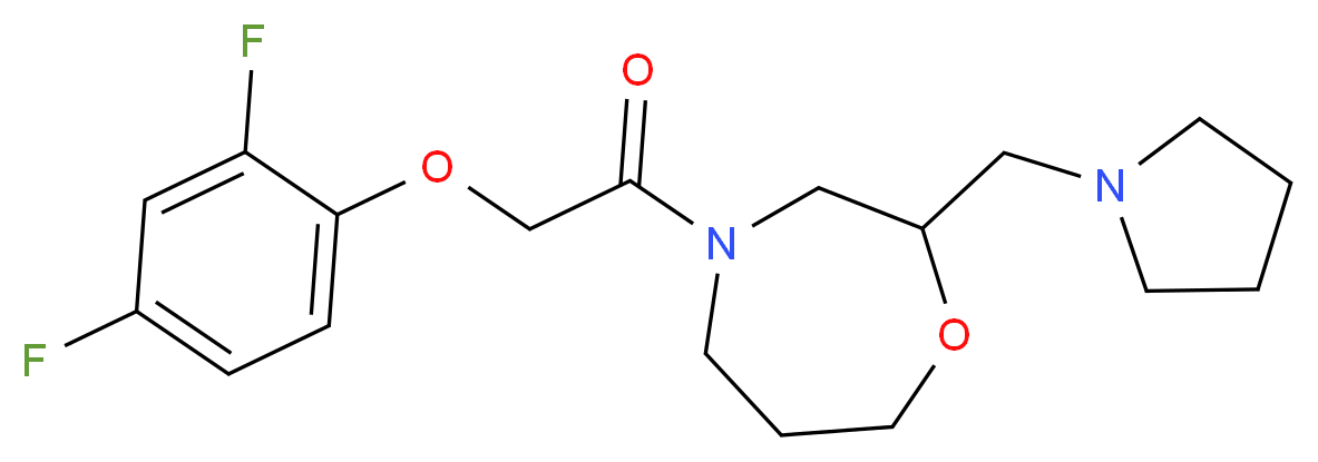 4-[(2,4-difluorophenoxy)acetyl]-2-(1-pyrrolidinylmethyl)-1,4-oxazepane_分子结构_CAS_)