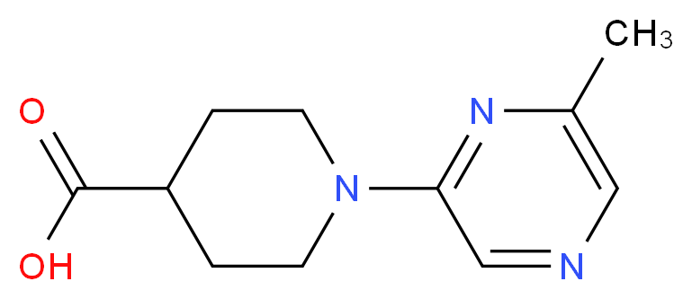 1-(6-methylpyrazin-2-yl)piperidine-4-carboxylic acid_分子结构_CAS_886851-58-7