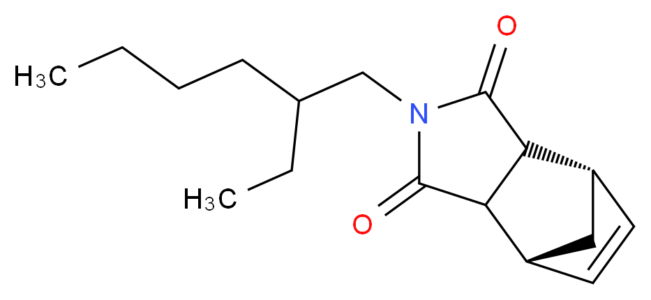 (1R,7S)-4-(2-ethylhexyl)-4-azatricyclo[5.2.1.0<sup>2</sup>,<sup>6</sup>]dec-8-ene-3,5-dione_分子结构_CAS_113-48-4