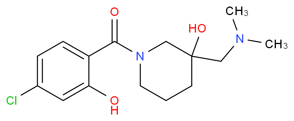 1-(4-chloro-2-hydroxybenzoyl)-3-[(dimethylamino)methyl]-3-piperidinol_分子结构_CAS_)