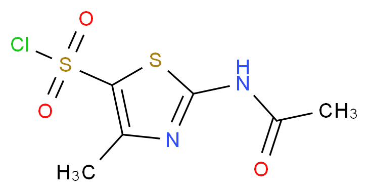 2-乙酰氨基-4-甲基-5-噻唑磺酰氯_分子结构_CAS_69812-29-9)