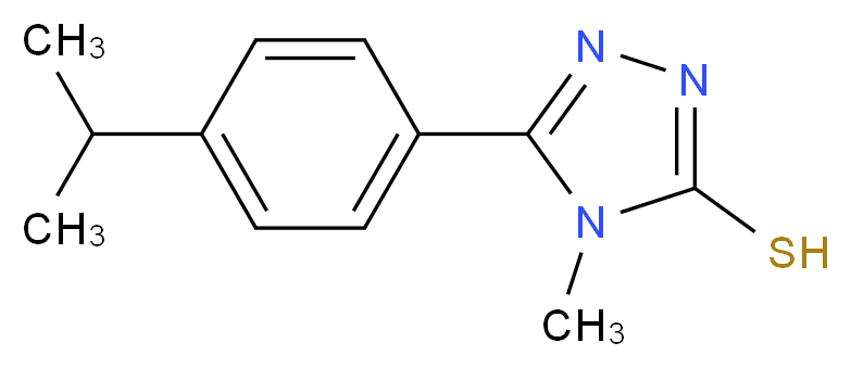 4-methyl-5-[4-(propan-2-yl)phenyl]-4H-1,2,4-triazole-3-thiol_分子结构_CAS_669729-28-6