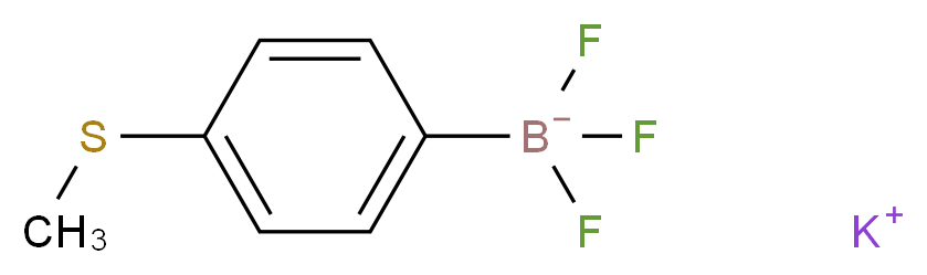 potassium trifluoro[4-(methylsulfanyl)phenyl]boranuide_分子结构_CAS_871231-43-5