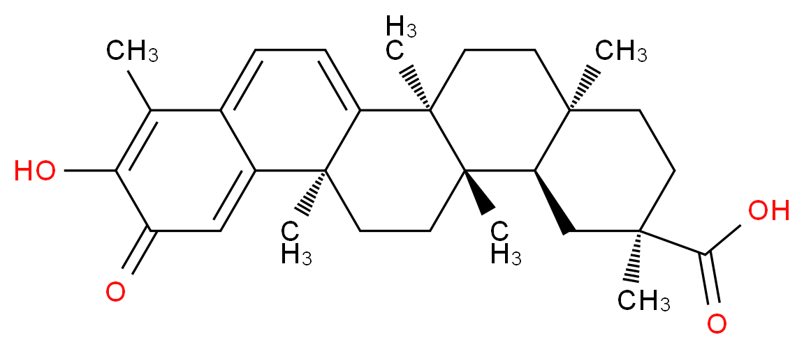 (2R,4aS,6aS,12bR,14aS,14bR)-10-hydroxy-2,4a,6a,9,12b,14a-hexamethyl-11-oxo-1,2,3,4,4a,5,6,6a,11,12b,13,14,14a,14b-tetradecahydropicene-2-carboxylic acid_分子结构_CAS_34157-83-0