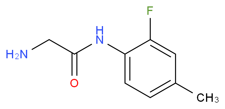 2-amino-N-(2-fluoro-4-methylphenyl)acetamide_分子结构_CAS_1040021-64-4