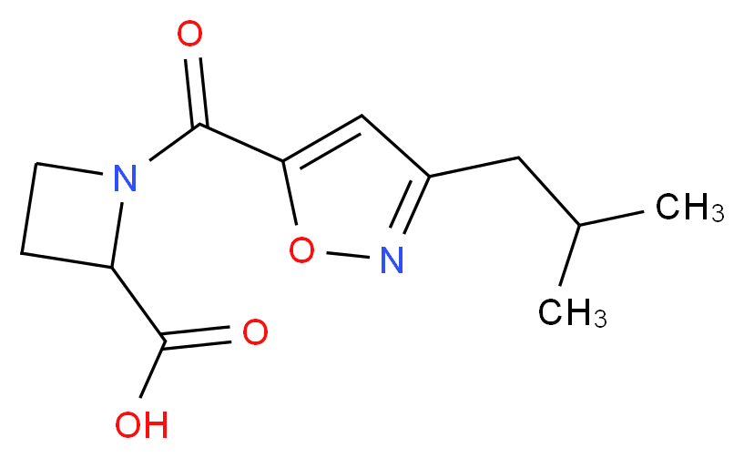 1-[(3-isobutyl-5-isoxazolyl)carbonyl]-2-azetidinecarboxylic acid_分子结构_CAS_)