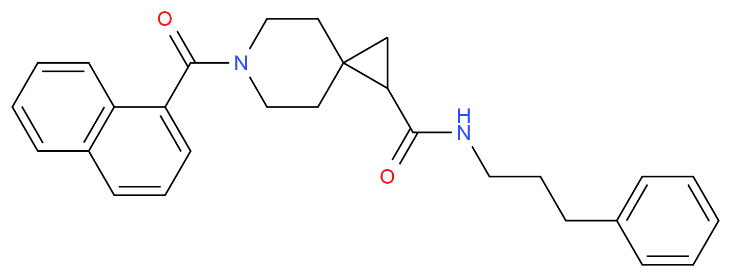 6-(1-naphthoyl)-N-(3-phenylpropyl)-6-azaspiro[2.5]octane-1-carboxamide_分子结构_CAS_)