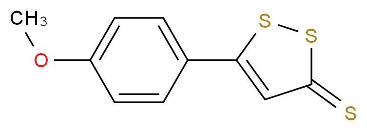 5-(4-methoxyphenyl)-3H-1,2-dithiole-3-thione_分子结构_CAS_532-11-6